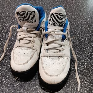 RARE Vintage Nike Court Force Low Shoes Kids Size 3 Y 153014 141 00‎ White